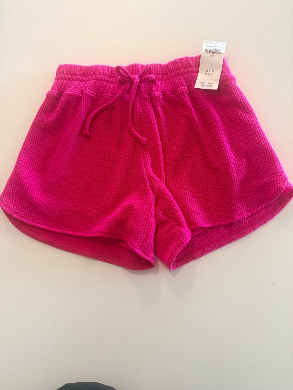 abercrombie kids Hot Pink Knit Drawstring Athletic Shorts